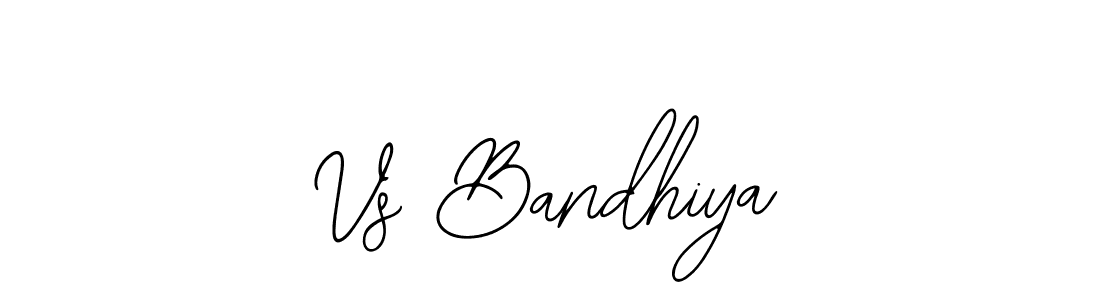 Use a signature maker to create a handwritten signature online. With this signature software, you can design (Bearetta-2O07w) your own signature for name Vs Bandhiya. Vs Bandhiya signature style 12 images and pictures png