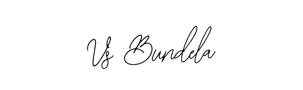 Use a signature maker to create a handwritten signature online. With this signature software, you can design (Bearetta-2O07w) your own signature for name Vs Bundela. Vs Bundela signature style 12 images and pictures png