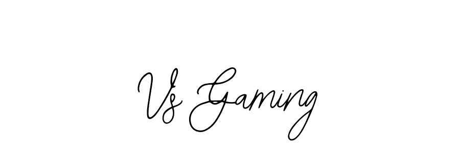 Design your own signature with our free online signature maker. With this signature software, you can create a handwritten (Bearetta-2O07w) signature for name Vs Gaming. Vs Gaming signature style 12 images and pictures png