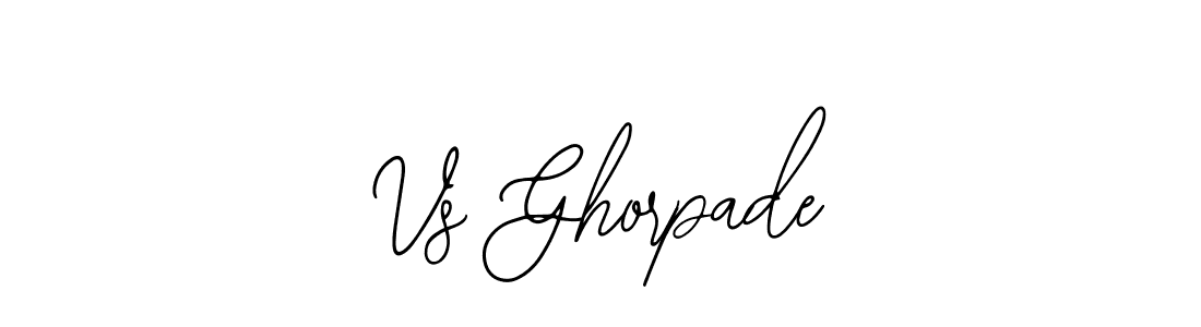Design your own signature with our free online signature maker. With this signature software, you can create a handwritten (Bearetta-2O07w) signature for name Vs Ghorpade. Vs Ghorpade signature style 12 images and pictures png