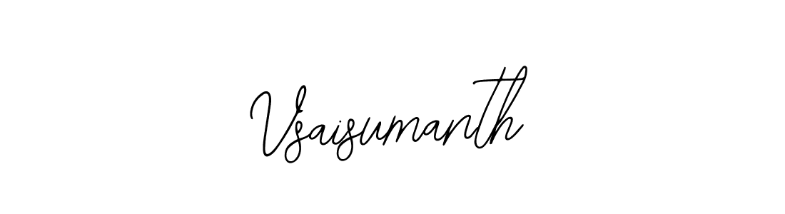 The best way (Bearetta-2O07w) to make a short signature is to pick only two or three words in your name. The name Vsaisumanth include a total of six letters. For converting this name. Vsaisumanth signature style 12 images and pictures png