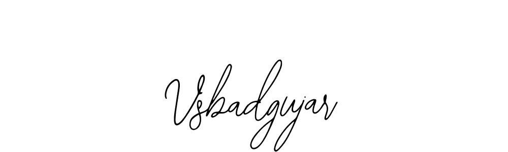 Use a signature maker to create a handwritten signature online. With this signature software, you can design (Bearetta-2O07w) your own signature for name Vsbadgujar. Vsbadgujar signature style 12 images and pictures png