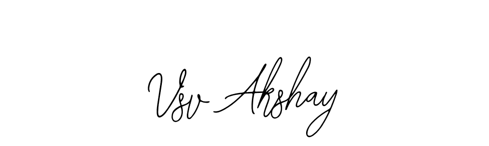 You should practise on your own different ways (Bearetta-2O07w) to write your name (Vsv Akshay) in signature. don't let someone else do it for you. Vsv Akshay signature style 12 images and pictures png