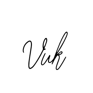 You should practise on your own different ways (Bearetta-2O07w) to write your name (Vuk) in signature. don't let someone else do it for you. Vuk signature style 12 images and pictures png