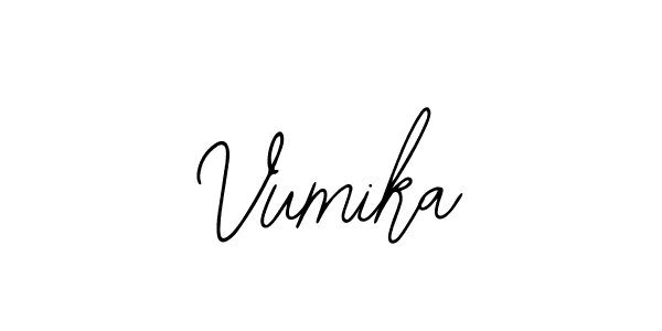 if you are searching for the best signature style for your name Vumika. so please give up your signature search. here we have designed multiple signature styles  using Bearetta-2O07w. Vumika signature style 12 images and pictures png