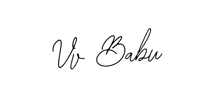 The best way (Bearetta-2O07w) to make a short signature is to pick only two or three words in your name. The name Vv Babu include a total of six letters. For converting this name. Vv Babu signature style 12 images and pictures png