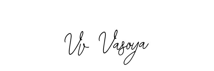 Create a beautiful signature design for name Vv Vasoya. With this signature (Bearetta-2O07w) fonts, you can make a handwritten signature for free. Vv Vasoya signature style 12 images and pictures png