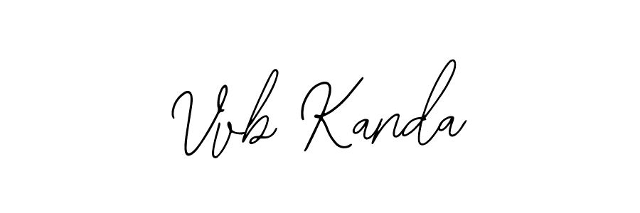 How to make Vvb Kanda name signature. Use Bearetta-2O07w style for creating short signs online. This is the latest handwritten sign. Vvb Kanda signature style 12 images and pictures png