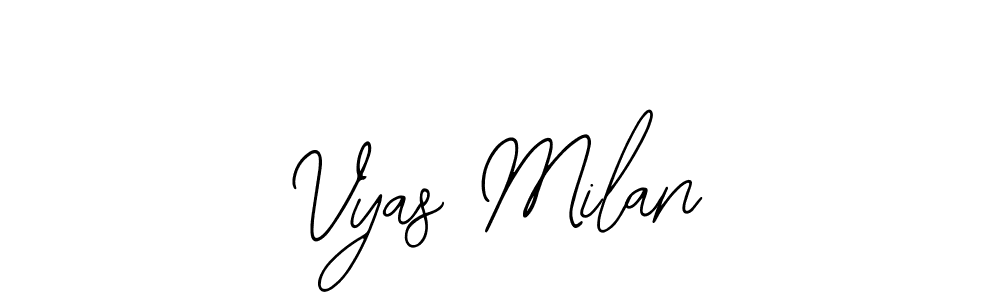 Make a beautiful signature design for name Vyas Milan. Use this online signature maker to create a handwritten signature for free. Vyas Milan signature style 12 images and pictures png