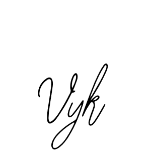 Use a signature maker to create a handwritten signature online. With this signature software, you can design (Bearetta-2O07w) your own signature for name Vyk. Vyk signature style 12 images and pictures png