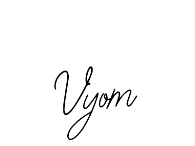 if you are searching for the best signature style for your name Vyom. so please give up your signature search. here we have designed multiple signature styles  using Bearetta-2O07w. Vyom signature style 12 images and pictures png