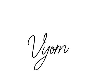 if you are searching for the best signature style for your name Vyom. so please give up your signature search. here we have designed multiple signature styles  using Bearetta-2O07w. Vyom signature style 12 images and pictures png