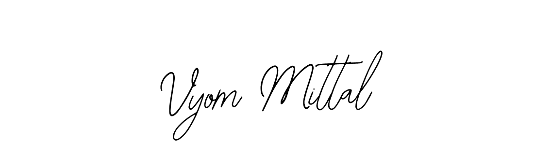 Also You can easily find your signature by using the search form. We will create Vyom Mittal name handwritten signature images for you free of cost using Bearetta-2O07w sign style. Vyom Mittal signature style 12 images and pictures png