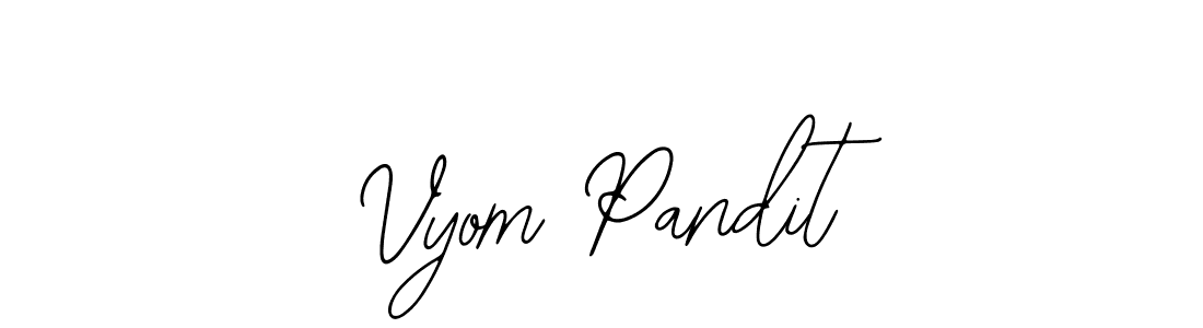 Make a beautiful signature design for name Vyom Pandit. Use this online signature maker to create a handwritten signature for free. Vyom Pandit signature style 12 images and pictures png