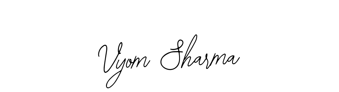 Make a beautiful signature design for name Vyom Sharma. With this signature (Bearetta-2O07w) style, you can create a handwritten signature for free. Vyom Sharma signature style 12 images and pictures png