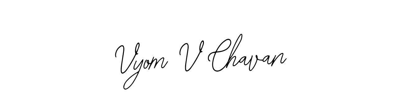 Make a beautiful signature design for name Vyom V Chavan. Use this online signature maker to create a handwritten signature for free. Vyom V Chavan signature style 12 images and pictures png