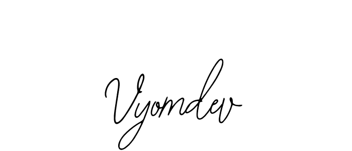 Make a beautiful signature design for name Vyomdev. With this signature (Bearetta-2O07w) style, you can create a handwritten signature for free. Vyomdev signature style 12 images and pictures png