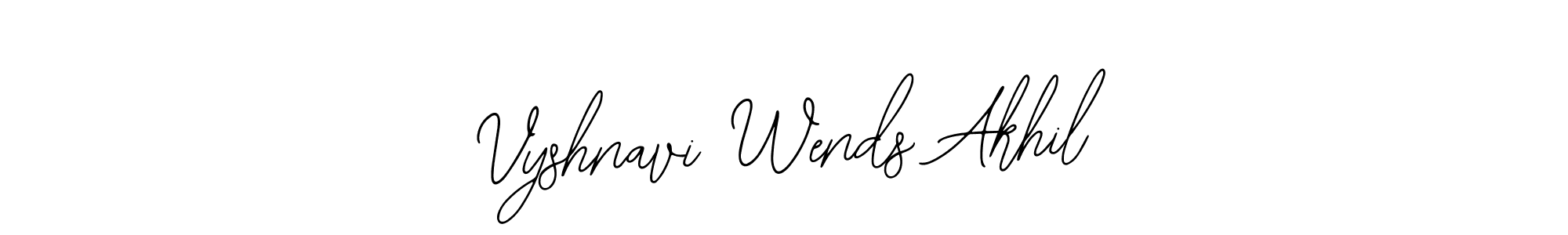 Make a short Vyshnavi Wends Akhil signature style. Manage your documents anywhere anytime using Bearetta-2O07w. Create and add eSignatures, submit forms, share and send files easily. Vyshnavi Wends Akhil signature style 12 images and pictures png