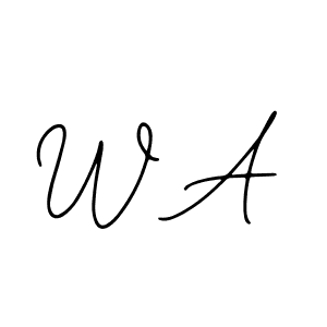 Use a signature maker to create a handwritten signature online. With this signature software, you can design (Bearetta-2O07w) your own signature for name W A. W A signature style 12 images and pictures png