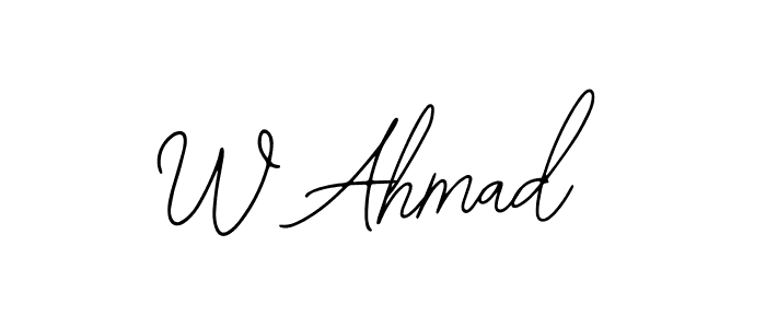 How to make W Ahmad signature? Bearetta-2O07w is a professional autograph style. Create handwritten signature for W Ahmad name. W Ahmad signature style 12 images and pictures png