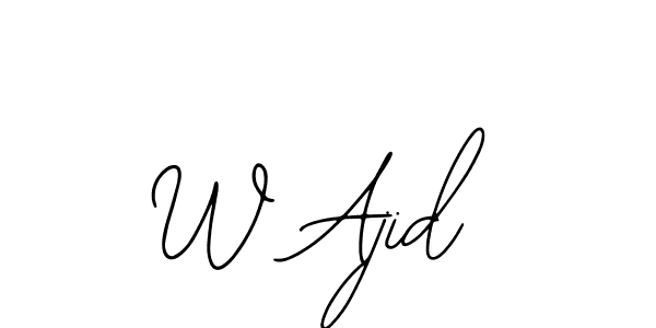 Design your own signature with our free online signature maker. With this signature software, you can create a handwritten (Bearetta-2O07w) signature for name W Ajid. W Ajid signature style 12 images and pictures png