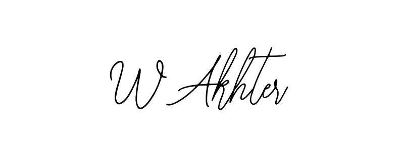 Make a beautiful signature design for name W Akhter. With this signature (Bearetta-2O07w) style, you can create a handwritten signature for free. W Akhter signature style 12 images and pictures png