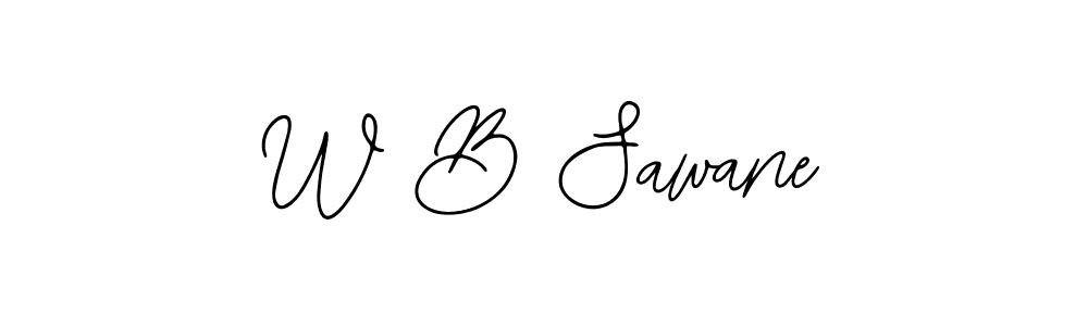 Make a beautiful signature design for name W B Sawane. With this signature (Bearetta-2O07w) style, you can create a handwritten signature for free. W B Sawane signature style 12 images and pictures png
