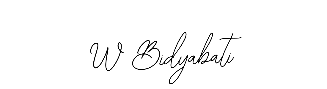 Bearetta-2O07w is a professional signature style that is perfect for those who want to add a touch of class to their signature. It is also a great choice for those who want to make their signature more unique. Get W Bidyabati name to fancy signature for free. W Bidyabati signature style 12 images and pictures png