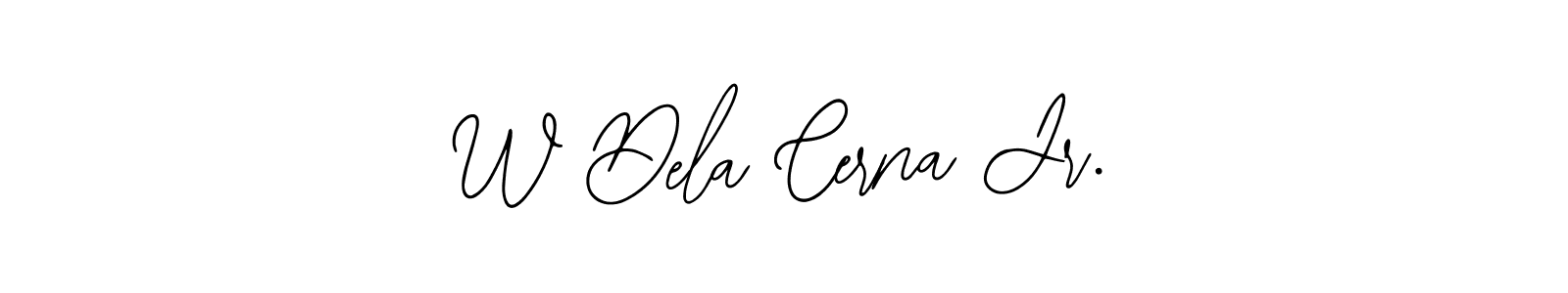 Create a beautiful signature design for name W Dela Cerna Jr.. With this signature (Bearetta-2O07w) fonts, you can make a handwritten signature for free. W Dela Cerna Jr. signature style 12 images and pictures png