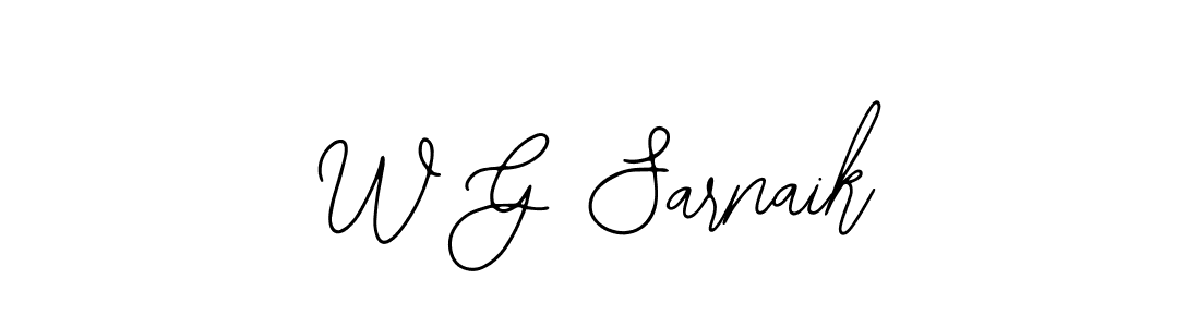Also we have W G Sarnaik name is the best signature style. Create professional handwritten signature collection using Bearetta-2O07w autograph style. W G Sarnaik signature style 12 images and pictures png