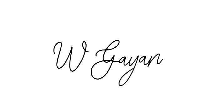 You can use this online signature creator to create a handwritten signature for the name W Gayan. This is the best online autograph maker. W Gayan signature style 12 images and pictures png