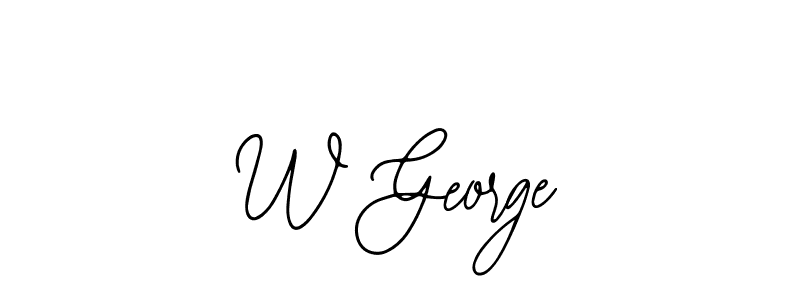 How to make W George name signature. Use Bearetta-2O07w style for creating short signs online. This is the latest handwritten sign. W George signature style 12 images and pictures png
