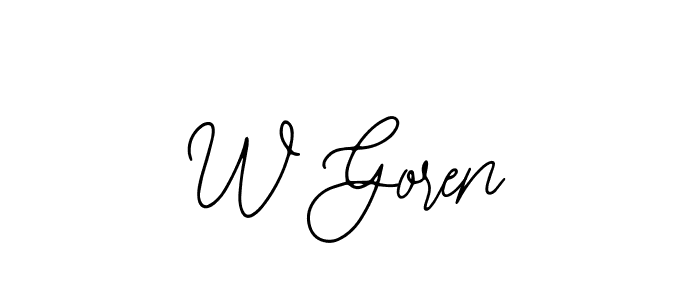 W Goren stylish signature style. Best Handwritten Sign (Bearetta-2O07w) for my name. Handwritten Signature Collection Ideas for my name W Goren. W Goren signature style 12 images and pictures png
