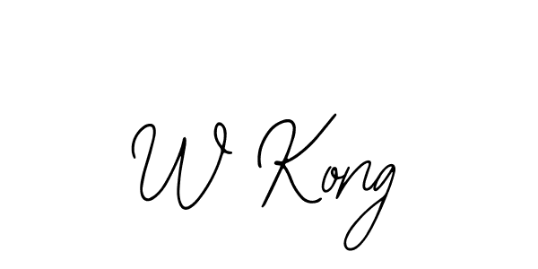 You should practise on your own different ways (Bearetta-2O07w) to write your name (W Kong) in signature. don't let someone else do it for you. W Kong signature style 12 images and pictures png