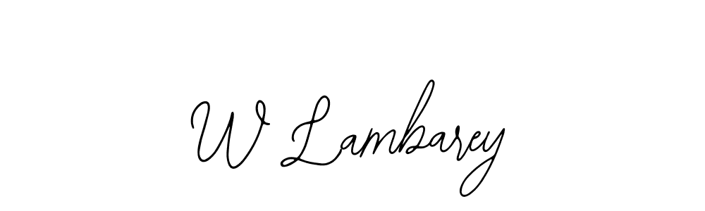 Also You can easily find your signature by using the search form. We will create W Lambarey name handwritten signature images for you free of cost using Bearetta-2O07w sign style. W Lambarey signature style 12 images and pictures png