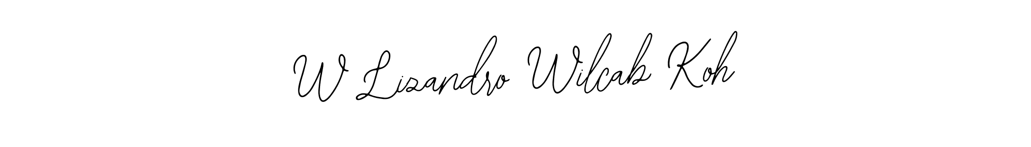 How to make W Lizandro Wilcab Koh name signature. Use Bearetta-2O07w style for creating short signs online. This is the latest handwritten sign. W Lizandro Wilcab Koh signature style 12 images and pictures png