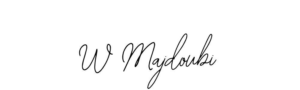 Use a signature maker to create a handwritten signature online. With this signature software, you can design (Bearetta-2O07w) your own signature for name W Majdoubi. W Majdoubi signature style 12 images and pictures png