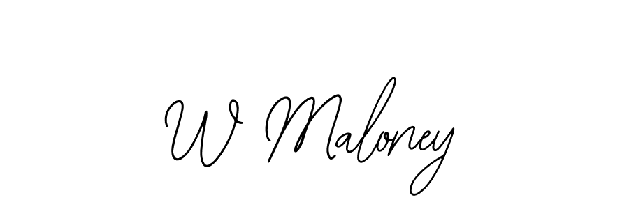 if you are searching for the best signature style for your name W Maloney. so please give up your signature search. here we have designed multiple signature styles  using Bearetta-2O07w. W Maloney signature style 12 images and pictures png