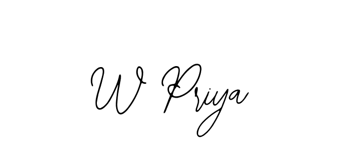 The best way (Bearetta-2O07w) to make a short signature is to pick only two or three words in your name. The name W Priya include a total of six letters. For converting this name. W Priya signature style 12 images and pictures png