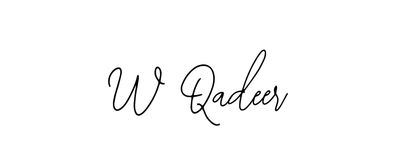 How to make W Qadeer name signature. Use Bearetta-2O07w style for creating short signs online. This is the latest handwritten sign. W Qadeer signature style 12 images and pictures png