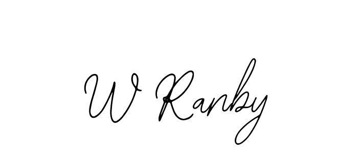Design your own signature with our free online signature maker. With this signature software, you can create a handwritten (Bearetta-2O07w) signature for name W Ranby. W Ranby signature style 12 images and pictures png