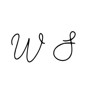 Design your own signature with our free online signature maker. With this signature software, you can create a handwritten (Bearetta-2O07w) signature for name W S. W S signature style 12 images and pictures png