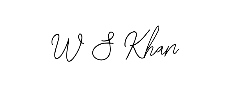 You should practise on your own different ways (Bearetta-2O07w) to write your name (W S Khan) in signature. don't let someone else do it for you. W S Khan signature style 12 images and pictures png