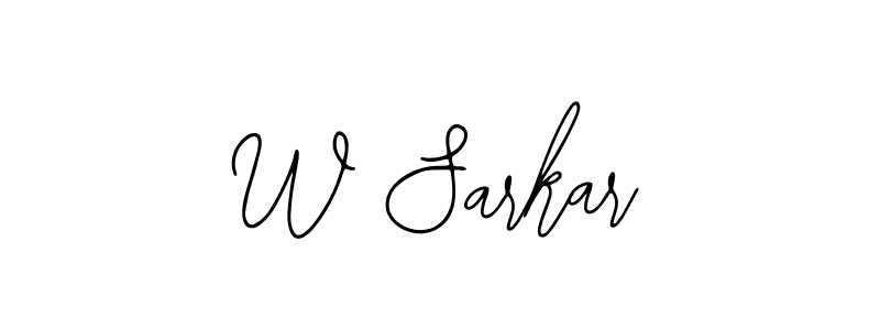 Also You can easily find your signature by using the search form. We will create W Sarkar name handwritten signature images for you free of cost using Bearetta-2O07w sign style. W Sarkar signature style 12 images and pictures png