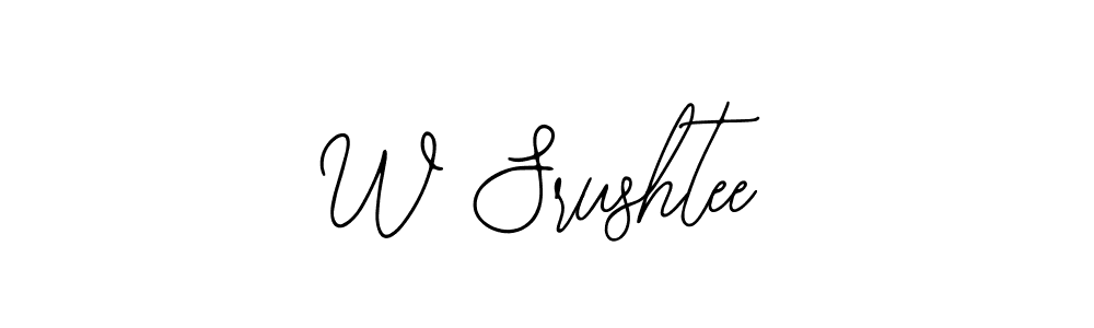 Make a beautiful signature design for name W Srushtee. Use this online signature maker to create a handwritten signature for free. W Srushtee signature style 12 images and pictures png