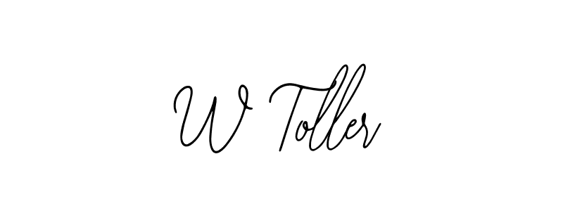 Make a beautiful signature design for name W Toller. With this signature (Bearetta-2O07w) style, you can create a handwritten signature for free. W Toller signature style 12 images and pictures png