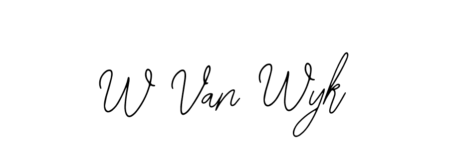 if you are searching for the best signature style for your name W Van Wyk. so please give up your signature search. here we have designed multiple signature styles  using Bearetta-2O07w. W Van Wyk signature style 12 images and pictures png