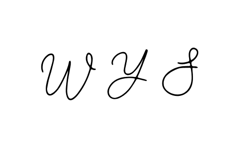 You should practise on your own different ways (Bearetta-2O07w) to write your name (W Y S) in signature. don't let someone else do it for you. W Y S signature style 12 images and pictures png