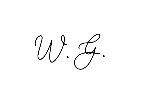 Also we have W. G. name is the best signature style. Create professional handwritten signature collection using Bearetta-2O07w autograph style. W. G. signature style 12 images and pictures png