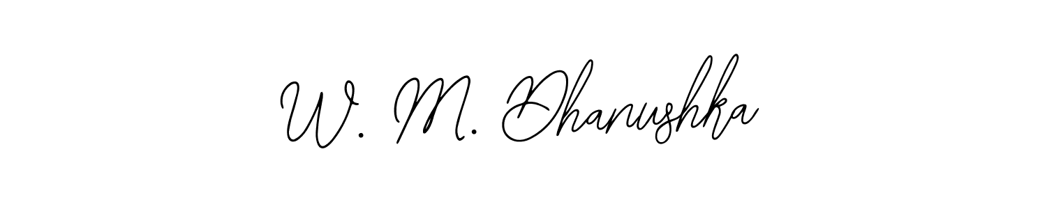 It looks lik you need a new signature style for name W. M. Dhanushka. Design unique handwritten (Bearetta-2O07w) signature with our free signature maker in just a few clicks. W. M. Dhanushka signature style 12 images and pictures png